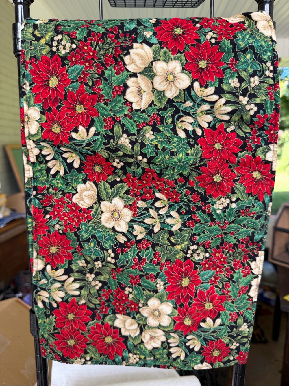 Vintage Pair of Handmade Christmas Cat Placemats